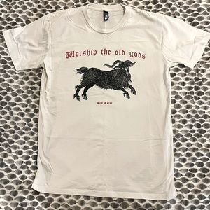 Worship the old gods black goat tee by Sin Eater